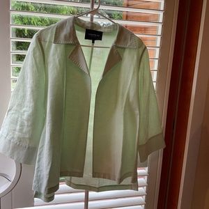 Lafayette144 light mint green linen jacket